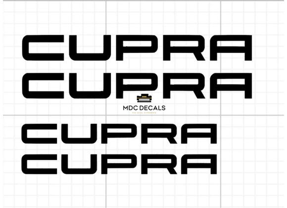 Seat Cupra Caliper x4  Custom Replacement Vinyl Decals