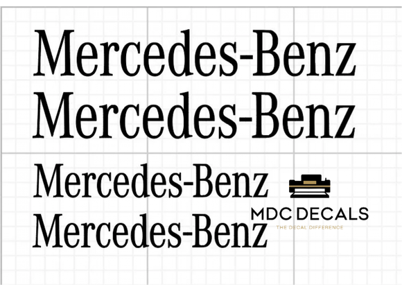 Mercedes Benz  Caliper x4 Custom Replacement Vinyl Decals