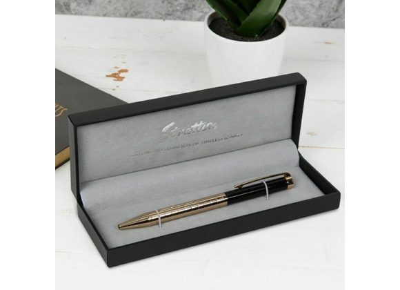 Stratton Black & Gold Plated Ball Point Pen
