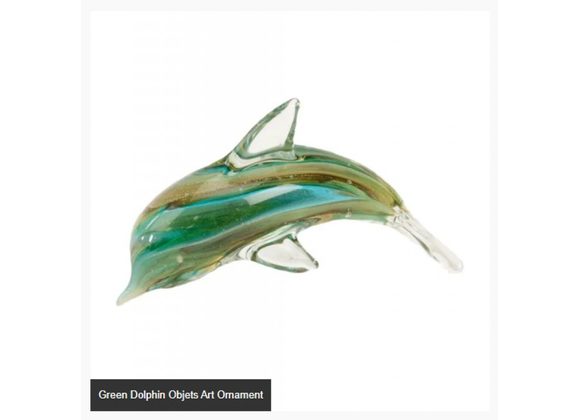 Green Dolphin Objets Art Ornament