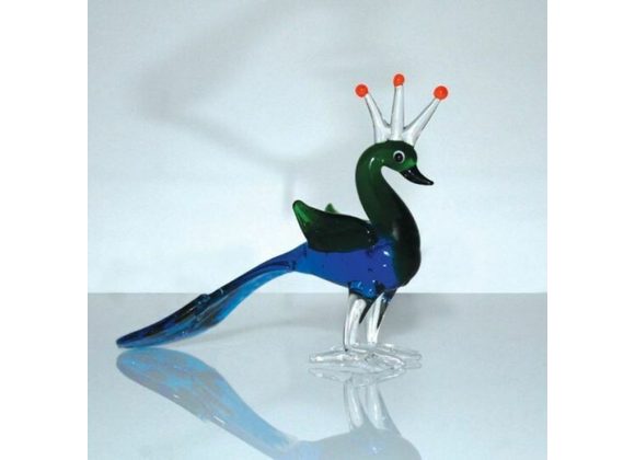 Peacock - Objets d'Art Miniature Glass Ornament