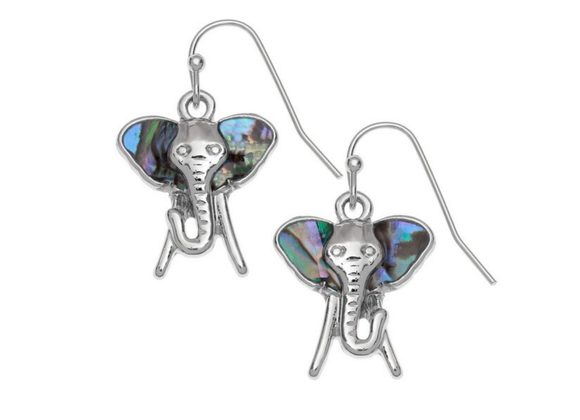 Elephant Head Paua shell earrings by Tide Jewellery
