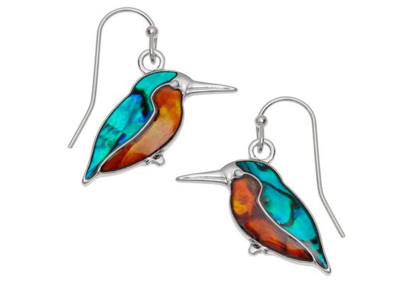Kingfisher Paua shell Earrings by Tide Jewellery