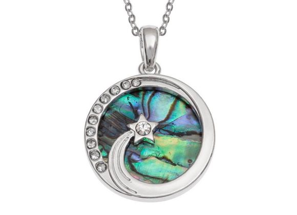 Shooting Star inlaid Paua Shell Pendant by Tide Jewellery