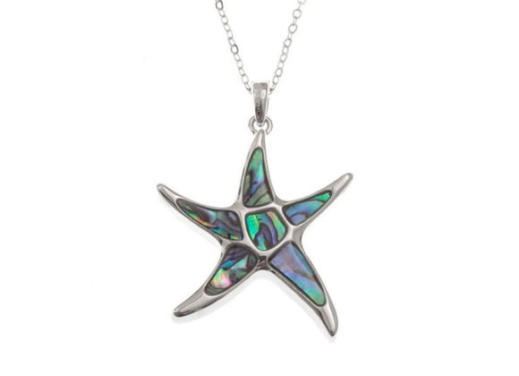Starfish inlaid Paua Shell Pendant by Tide Jewellery