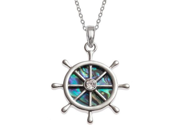 Ships Wheel Pendant by Tide Jewellery