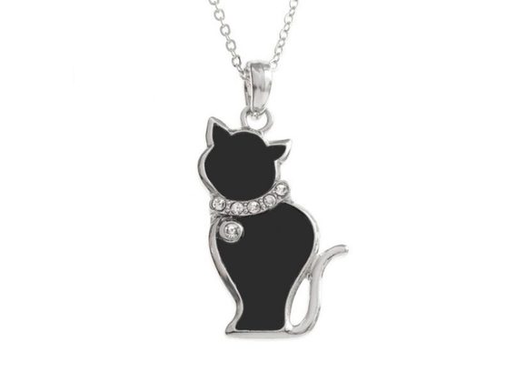 Black Cat Pendant by Tide Jewellery
