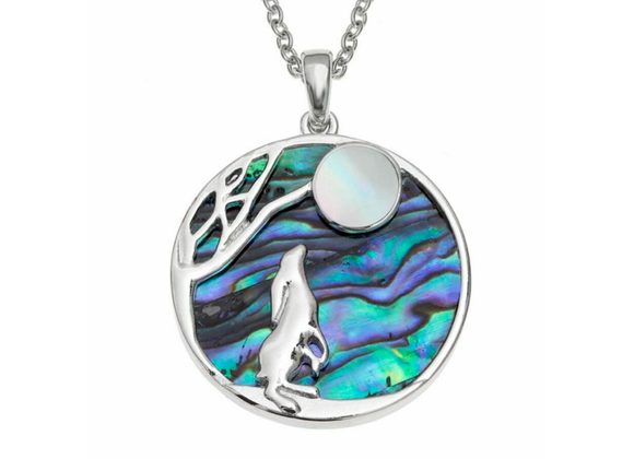 Hare inlaid Paua Shell Pendant by Tide Jewellery