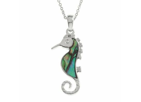 Seahorse Paua Shell Necklace