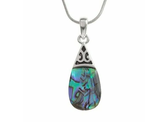 Pear Drop Paua Shell Pendant by Tide Jewellery