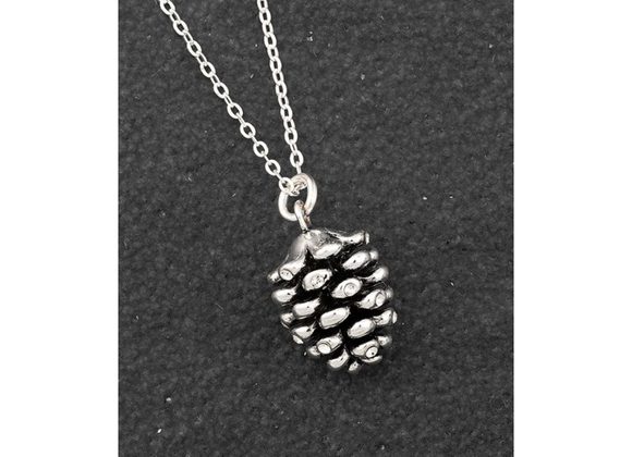 Pine Cone Silver Plated Paua Shell Pendant by Equilibrium