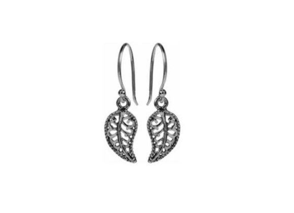 925 Silver Leaf Drop Earrings