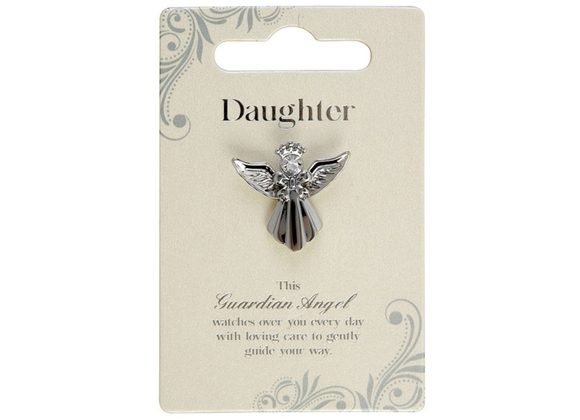 Daughter Guardian Angel Pin