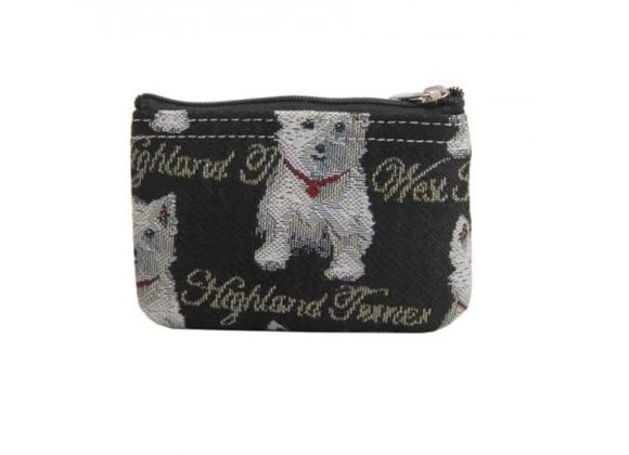 Westie - Small Zip Coin Purse by Signare