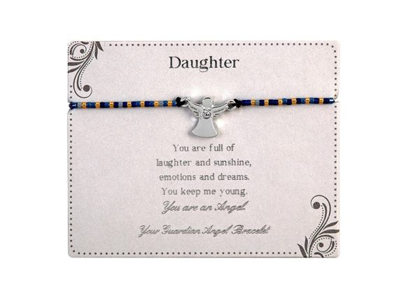 Daughter Guardian Angel Sentiment Bracelet