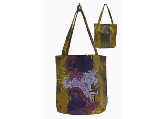 Olive & Aubergine Velvet Tote Bag by Eliza Nellie