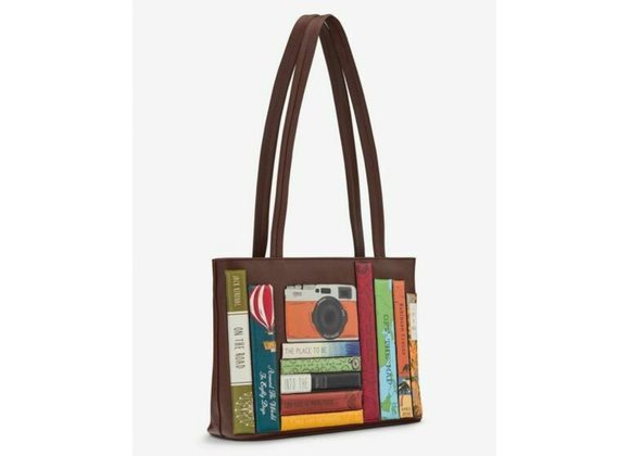 Travel Bookworm Brown Leather Shoulder Bag