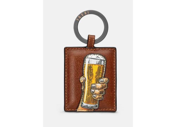 Cheers Brown Leather Keyring by YOSHI
