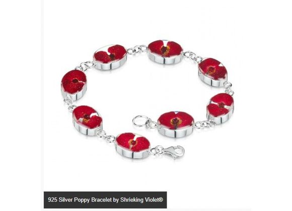 925 Silver Poppy Bracelet by Shrieking Violet®