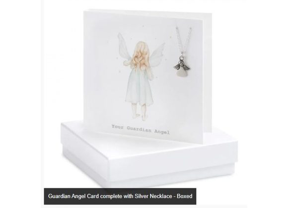 Guardian Angel Card complete with Silver Necklace - Boxed