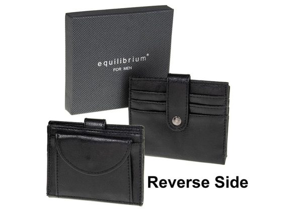 Black leather Credit Card & Coin Wallet