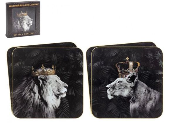 Lion & lioness Coasters