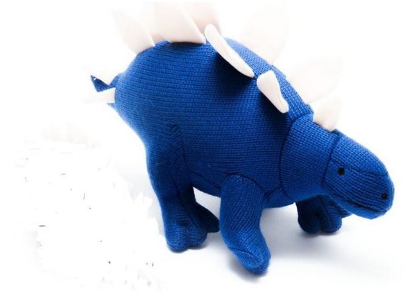Stegosaurus Blue Knitted Dinosaur Soft Toy