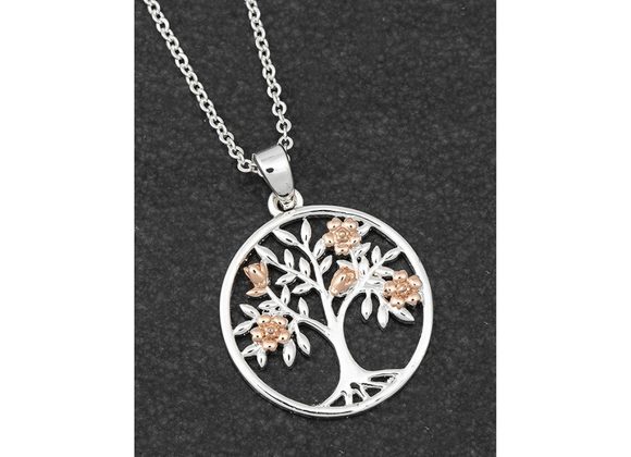 Tree of Life Two Tone Necklace by Equilibrium