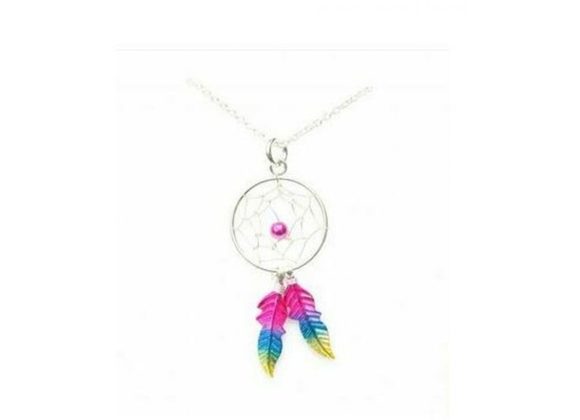925 Rainbow Dreamcatcher Necklace