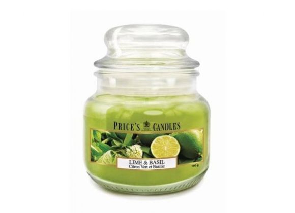Lime & Basil fragrance - Prices Candles Glass Jar