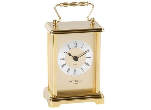 Golden Aluminium Carriage Clock by WILLIAM WIDDOP®