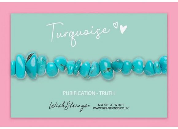 Gemstone Chip Bracelet by WishStrings® - Turquoise