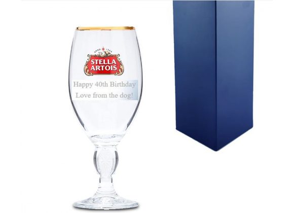 Personalised Engraved Stella Artois Half Pint Glass