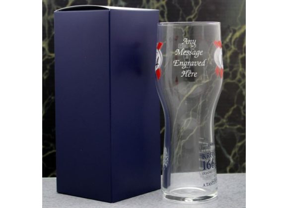 Personalised Engraved Kronenbourg Pint Glass