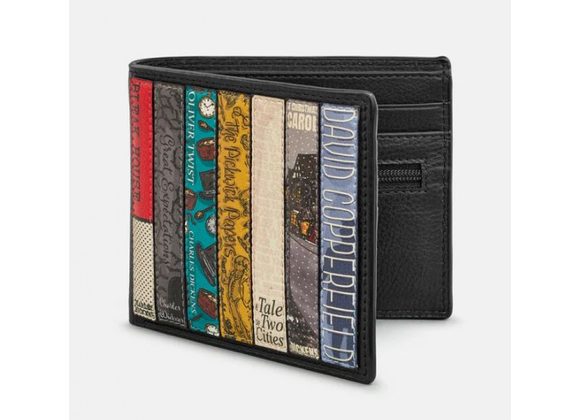 Black Leather Dickens Bookworm Wallet by YOSHI