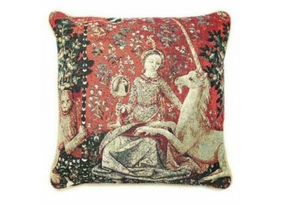 Lady and Unicorn Sense of Sight Cushion Cover by Signare
