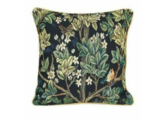 William Morris Tree of Life - Blue Cushion Cover by Signare