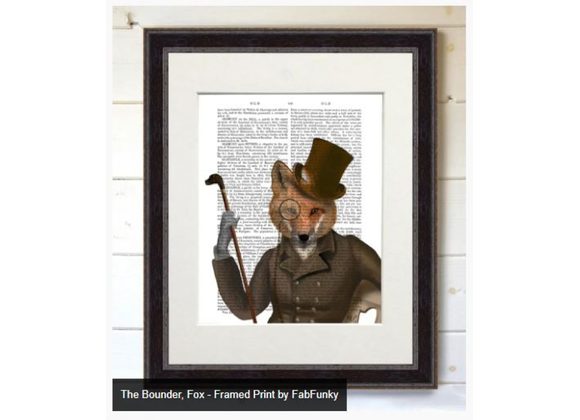 The Bounder, Fox - Framed Print by FabFunky