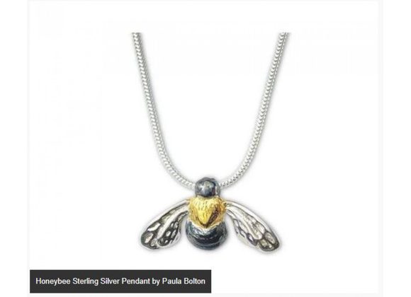 Honeybee Sterling Silver Pendant by Paula Bolton