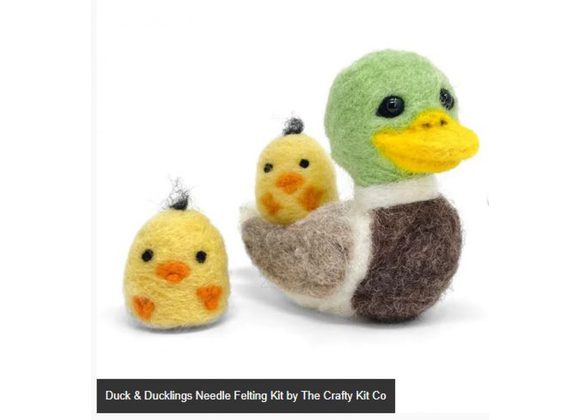 Duck & Ducklings Needle Felting Kit by The Crafty Kit Co