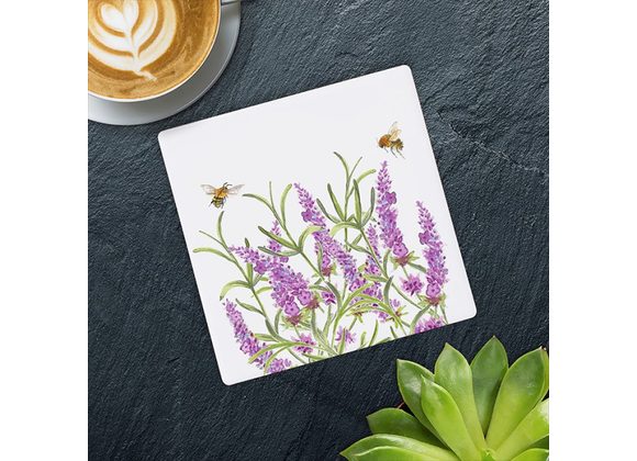 Lavender Ceramic Coaster - Bee-tanical Range