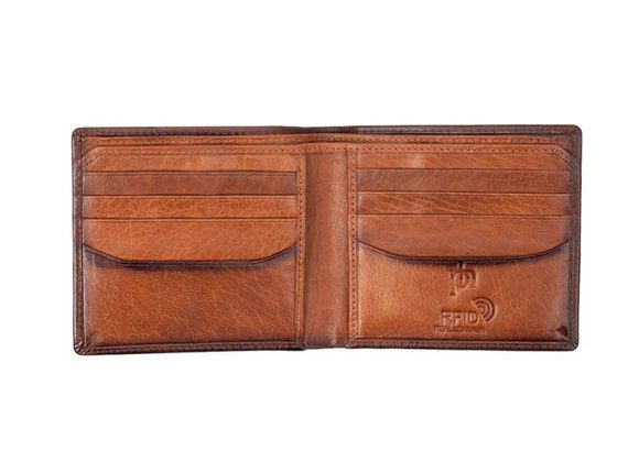 Slim Chestnut Brown Leather Wallet by Primehide