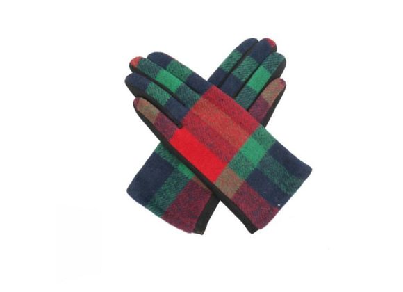 Multi colour tartan Gloves