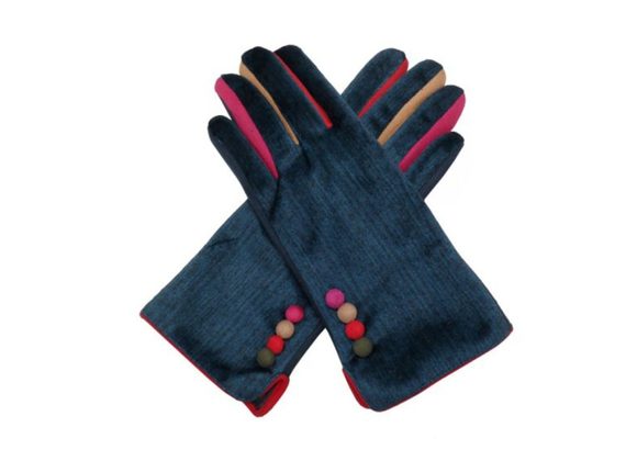 Navy & Multi-Colour Gloves