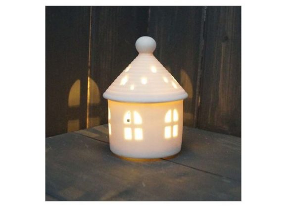 Small Ceramic House With LED Light