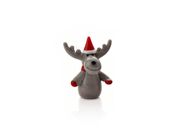 Reindeer with Red Hat and Scarf Objet's d'Art Figurine