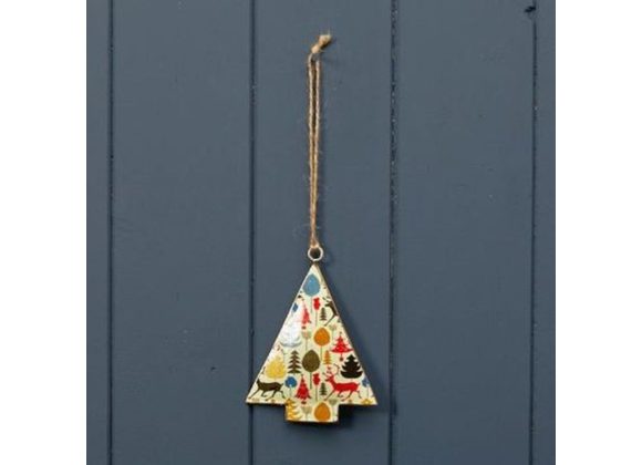 Colourful metal Hanging Tree decoration