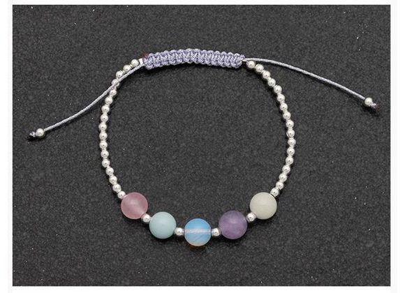 Peace - Gem Stone Woven Bracelet 
