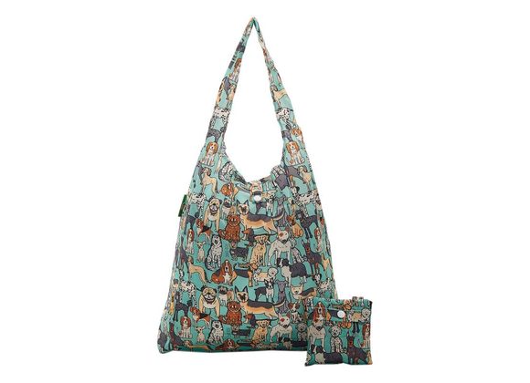 Teal Dogs Shopper by Eco Chic