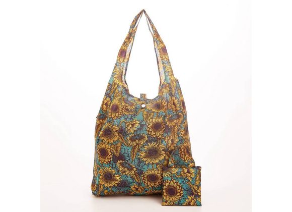 Teal Sunflower Shopper by Eco Chic